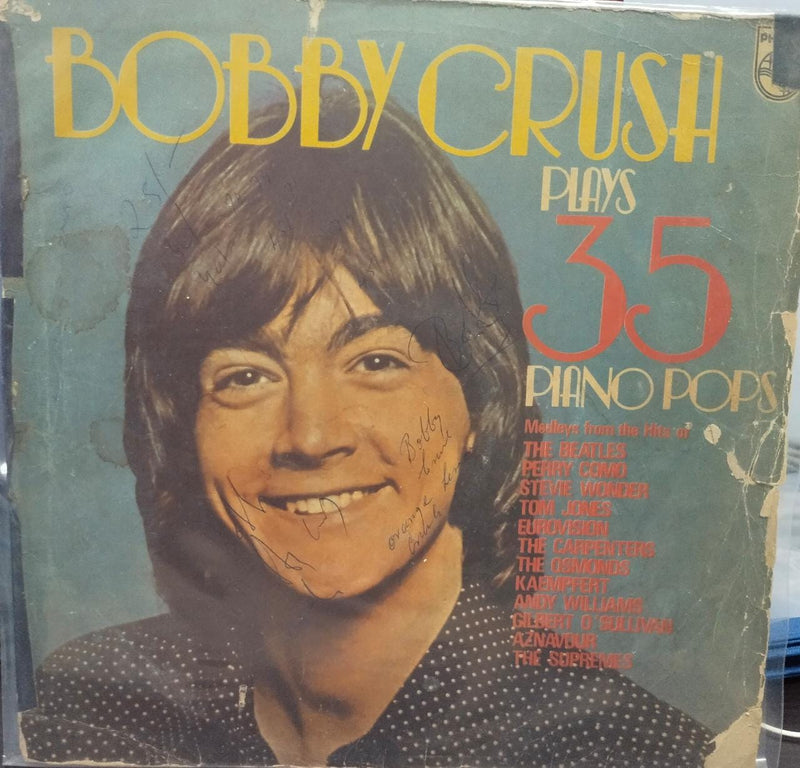 1974 by Bobby Crush Plays 35 Piano Pops — 1974 pop LP vinyl record cover