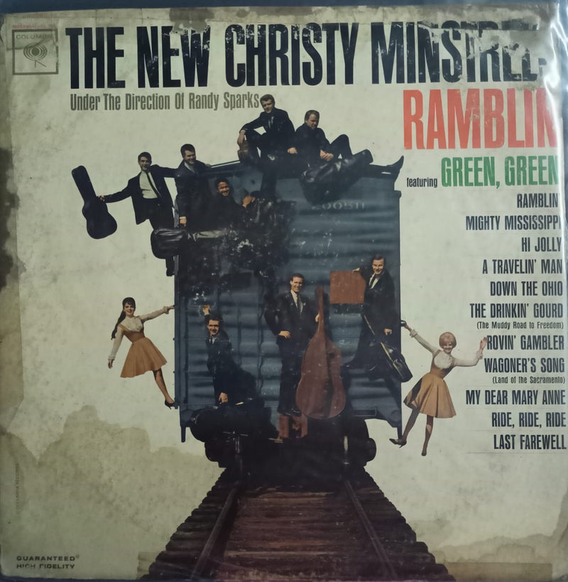 “THE NEW CHRISTY MINISTRELS Under the direction of Randy Sparks RAMBLIN’ featuring GREEN, GREEN” — Bollywood LP vinyl record cover
