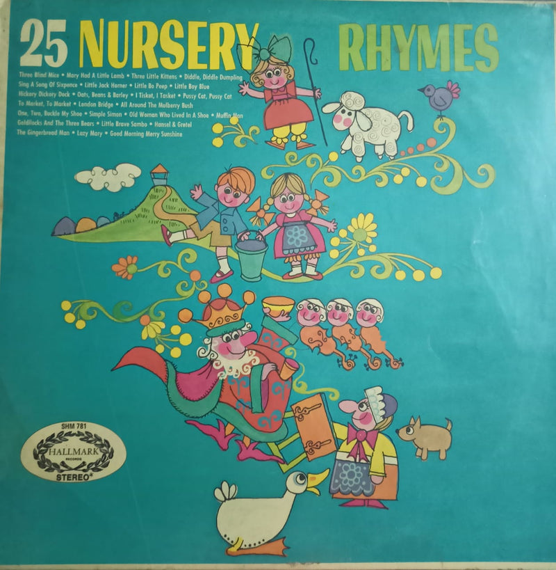 “25 Nursery Rhymes And Stories” 1966 — 1966 Bollywood LP vinyl record cover