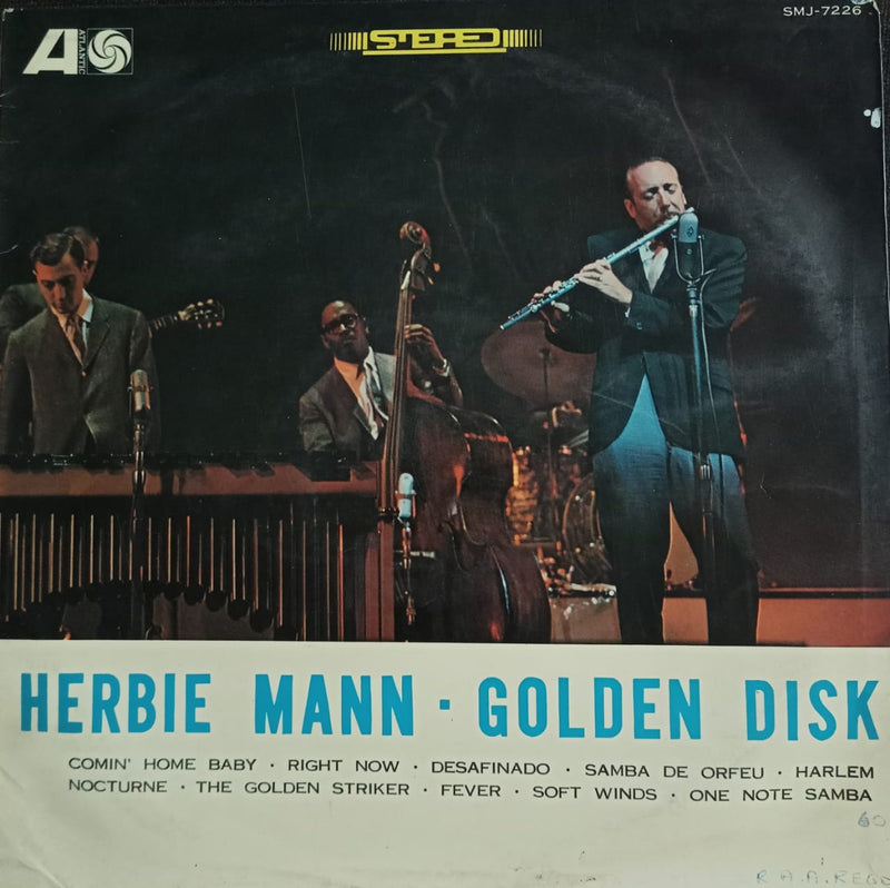 Golden Disk” 1965 by “Herbie Mann — 1965 Bollywood LP vinyl record cover