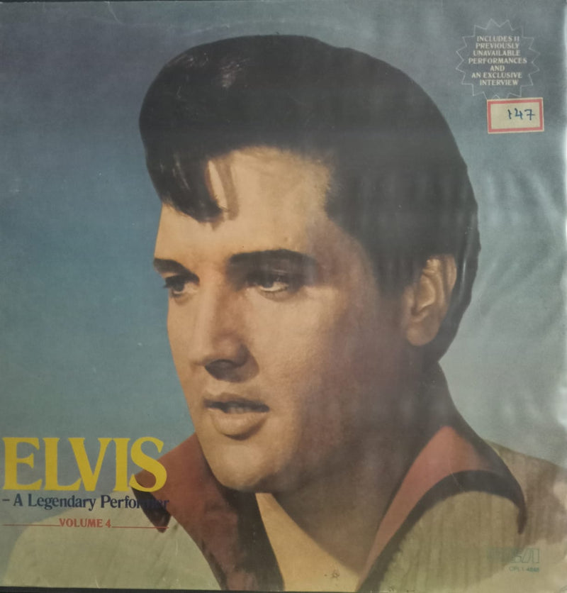 A Legendary Performer (Volume 4)” 1983 by “Elvis — 1983 Bollywood LP vinyl record cover