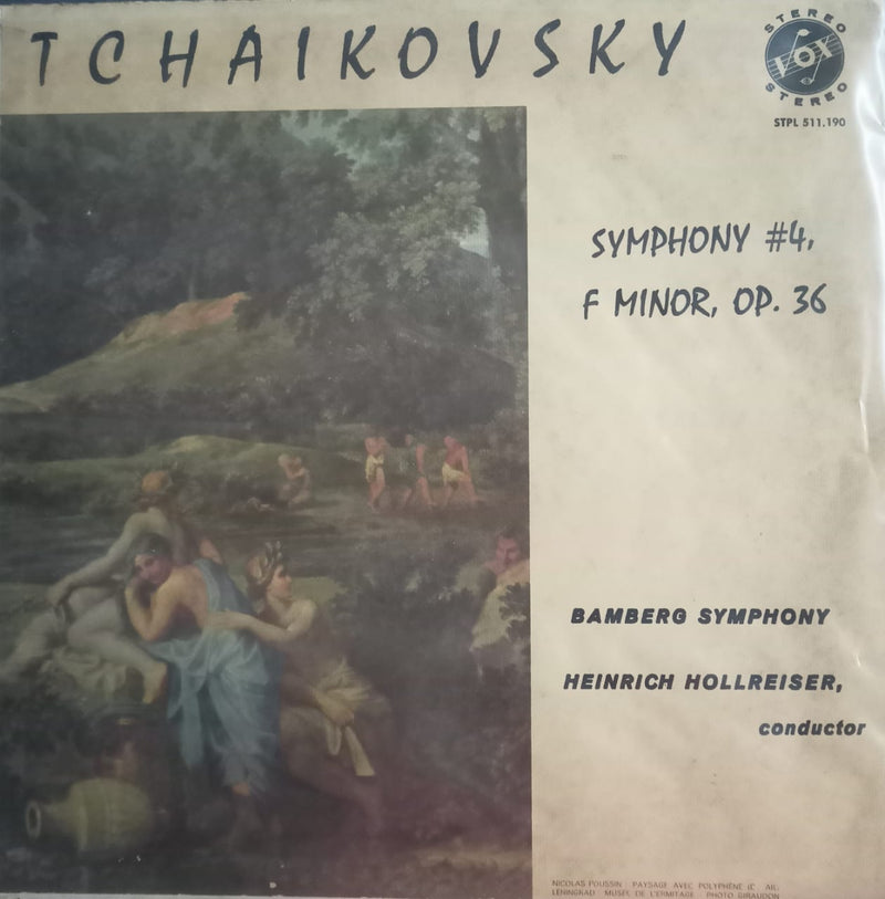 SYMPHONY #4, Minor, op. 36” by “Tchaikovsky — Bollywood LP vinyl record cover