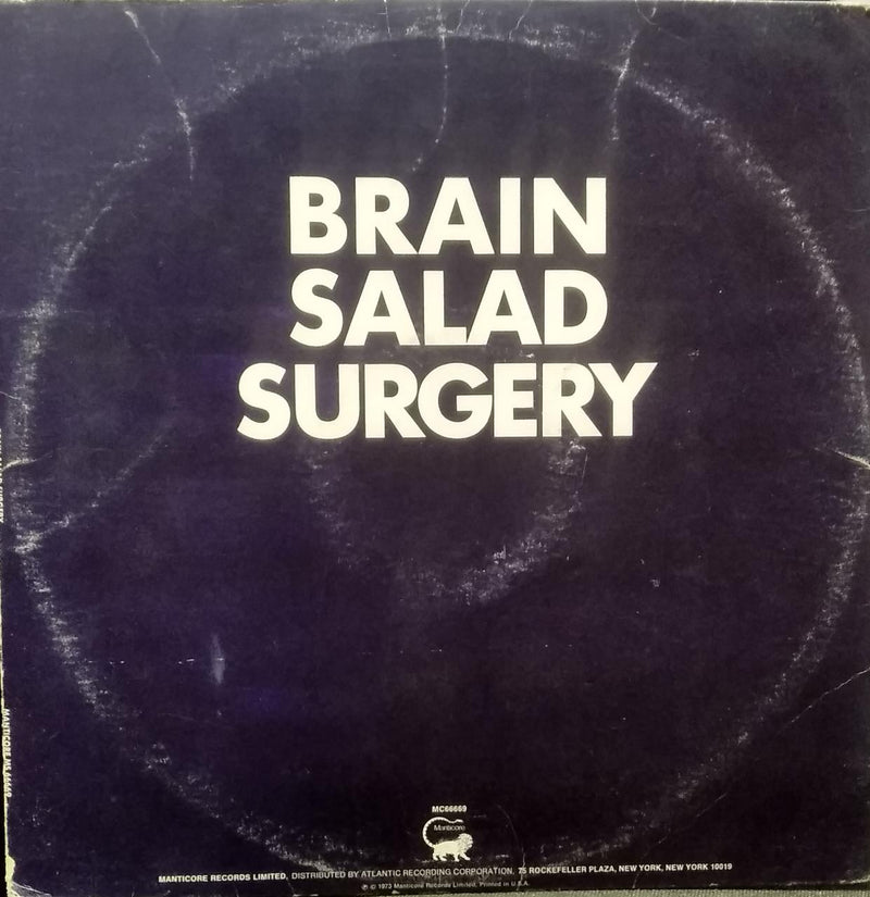 "Emerson Lake & Palmer/Brain Salad Surgery" — LP vinyl record cover