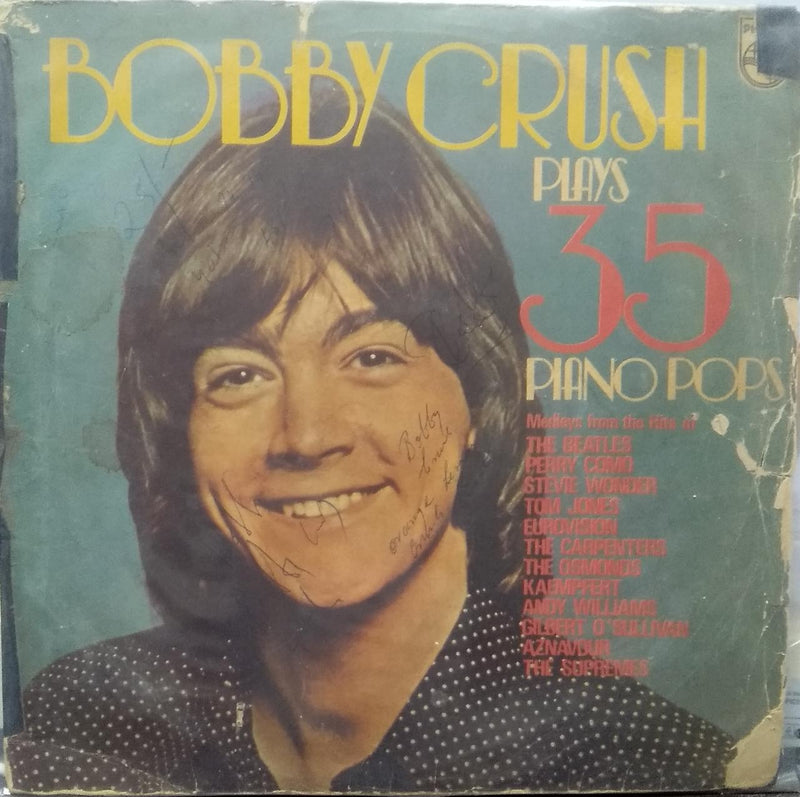 "Bobby Crush Plays 35 Piano Pops" — pop LP vinyl record cover