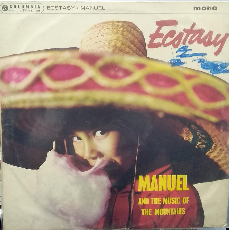 "Ecstasy Manuel And His Music Of The Mountains" — LP vinyl record cover