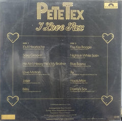 "PETE TEX I LOVE SAX" English vinyl LP