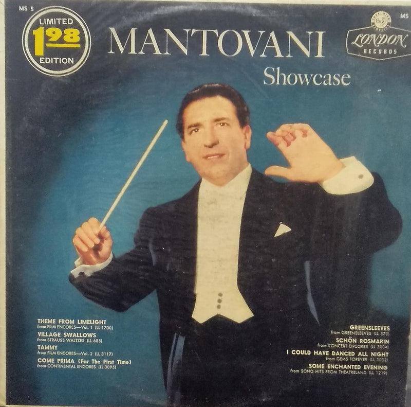 "Mantovani Showcase" — LP vinyl record cover