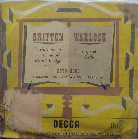 "BRITTEN VARIATIONS ON A THEME OF FRANK BRIDGE" English vinyl LP