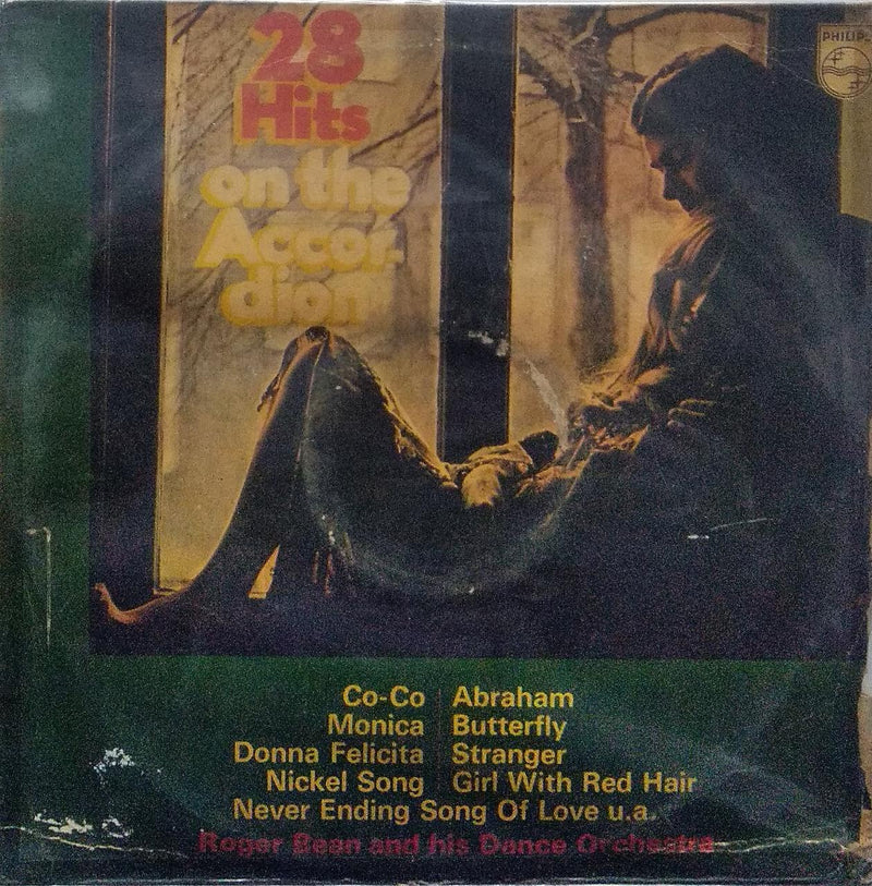 "28 Hits On The Accordion Roger Bean And His Dance Orchestra" — LP vinyl record cover