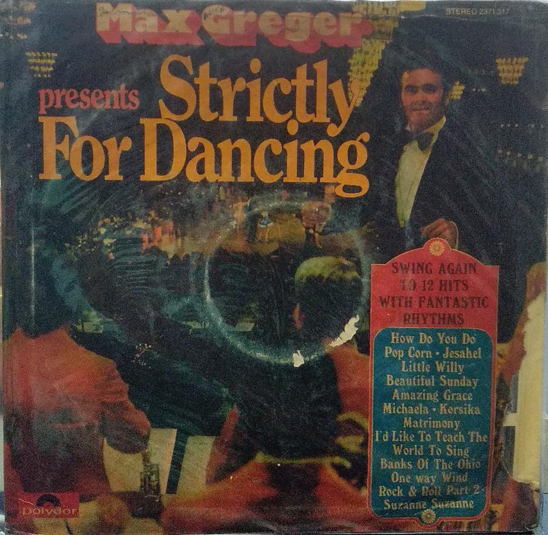 "Max Greger Strictly For Dancing" — LP vinyl record cover