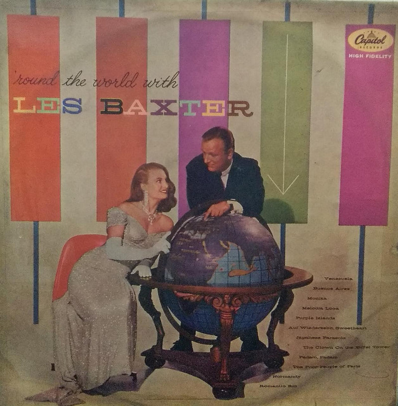 "Round The World With Les Baxter" — LP vinyl record cover