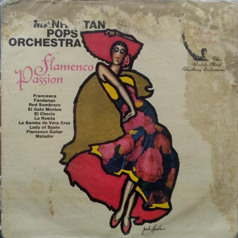 "Flamenco Passion Manhattan Pops Orchestra" — pop LP vinyl record cover