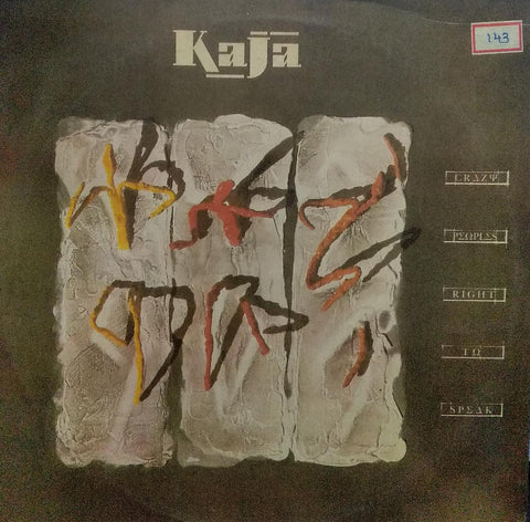 "CRAZY PEOPLE'S RIGHT TO SPEAK/KAJA" English vinyl LP