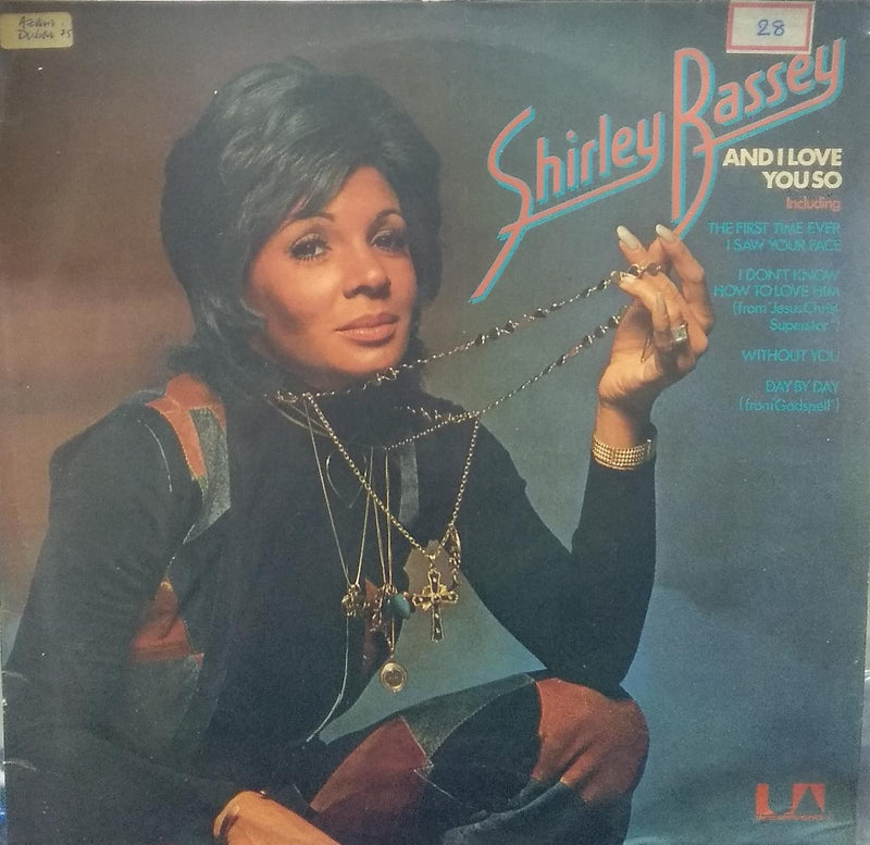 "Shirley Bassey And I Love You So" — LP vinyl record cover