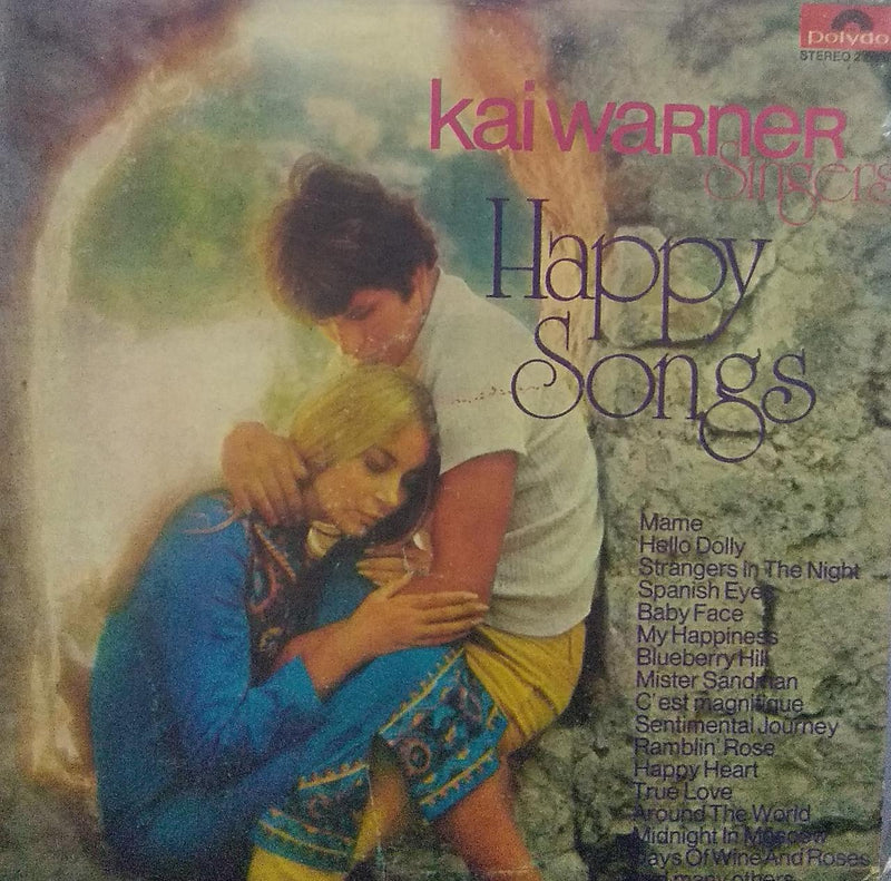 "Kai Warner Singers Happy Songs" — LP vinyl record cover