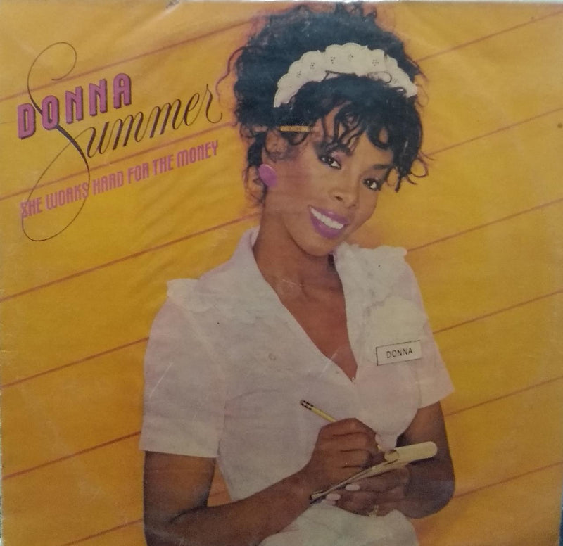 "She Works Hard For The Money" — Bollywood LP vinyl record cover