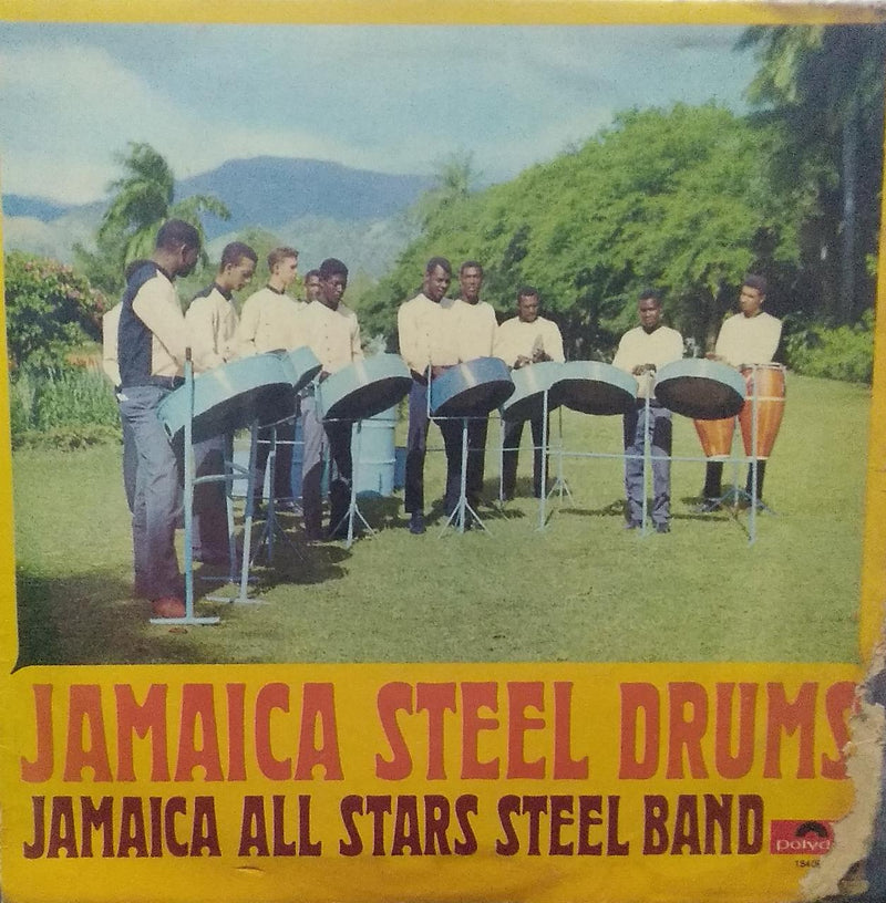 "Jamaica Steel Drums Jamaica All Stars Steel Band" — LP vinyl record cover
