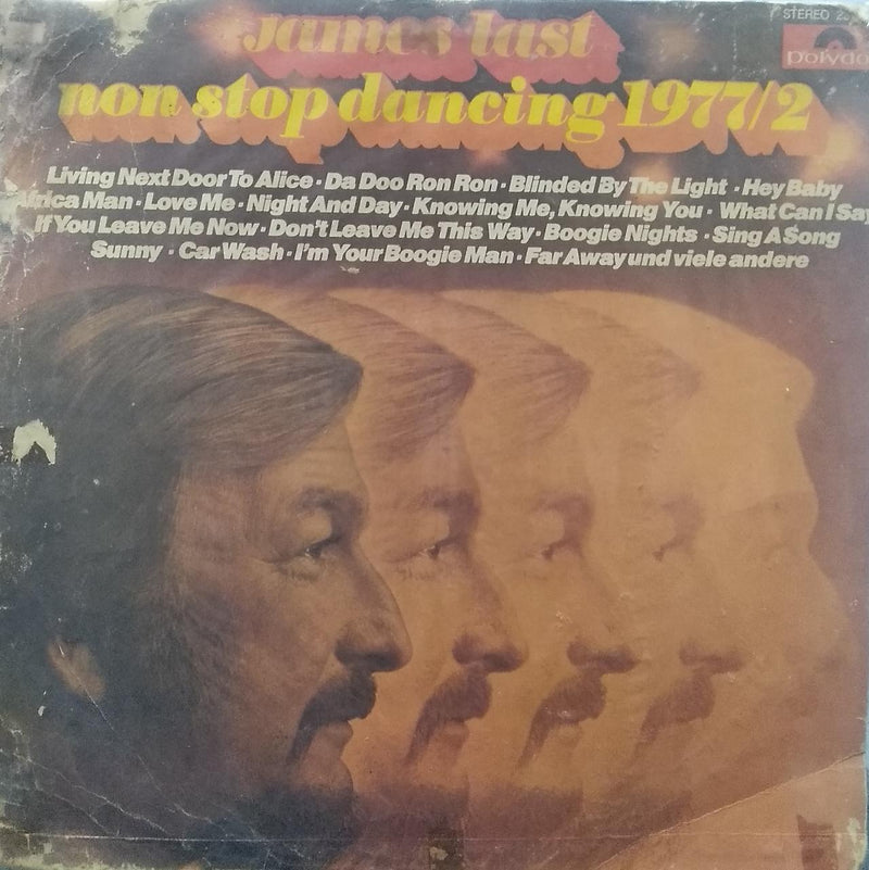 "James Last Non Stop Dancing 1977/2" — 1977 LP vinyl record cover