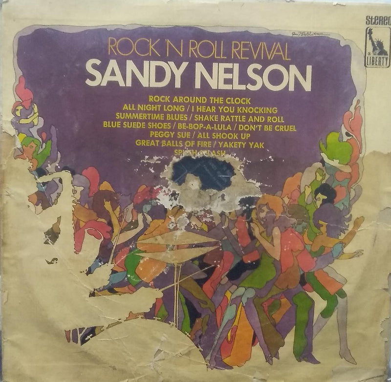 "Rock N Roll Revival Sandy Nelson" — rock LP vinyl record cover