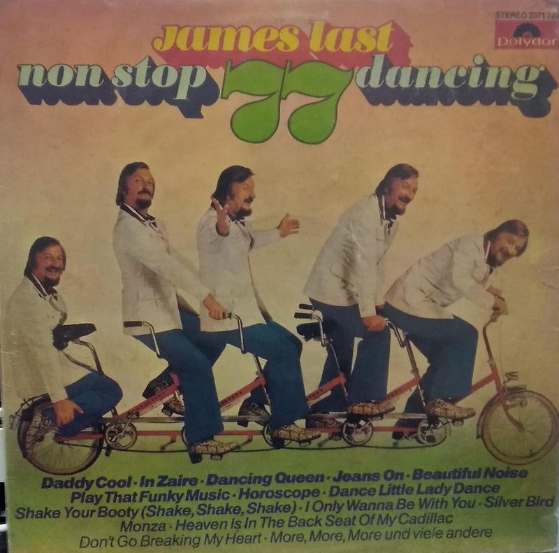 "James Last Non Stop Dancing" — LP vinyl record cover