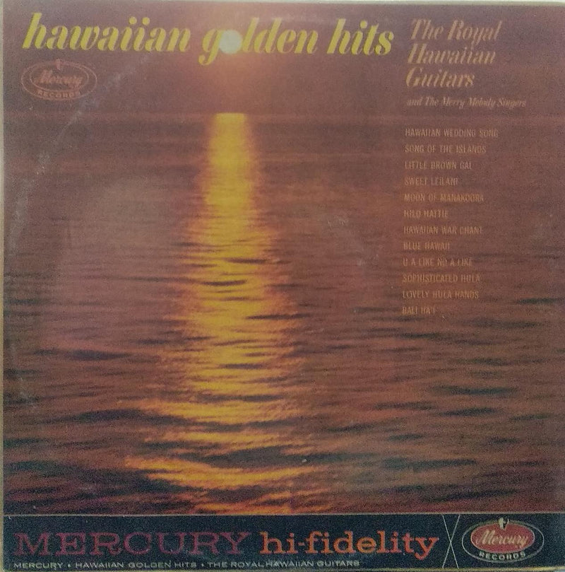 "The Royal Hawaiian Guitars Hawaiian Golden Hits" — LP vinyl record cover