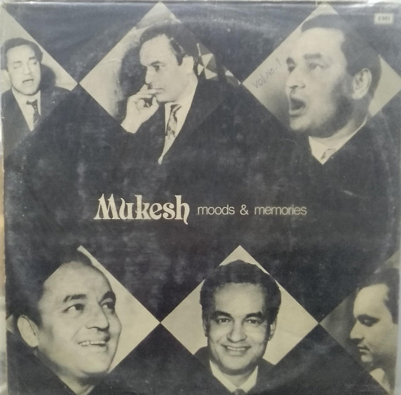 "Moods & Memories Mukesh" — Bollywood LP vinyl record cover
