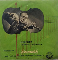"HEIFETZ CONCERT ENCORES BRUNSWICK" English vinyl LP