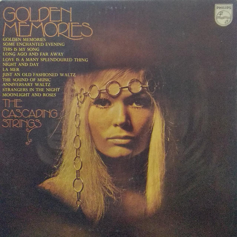 "Golden Memories The Cascading Strings" — LP vinyl record cover