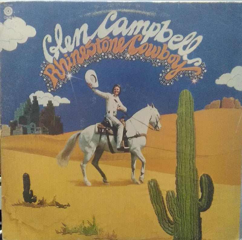 "Glen Campbell Rhinestone Cowboy" — LP vinyl record cover