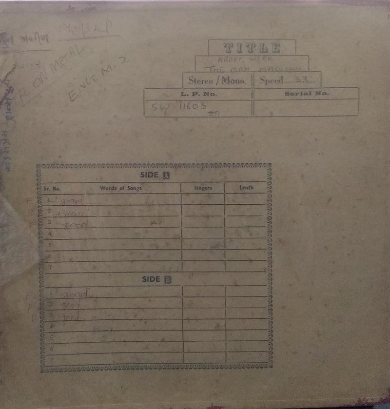 "The Man Machine" — LP vinyl record cover