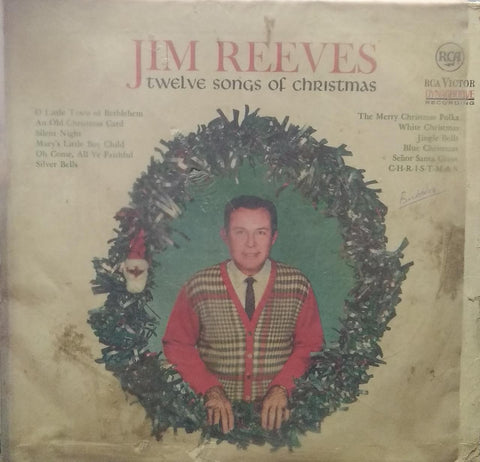 "JIM REEVES TWELVE SONGS OF CHRISTMAS" English vinyl LP