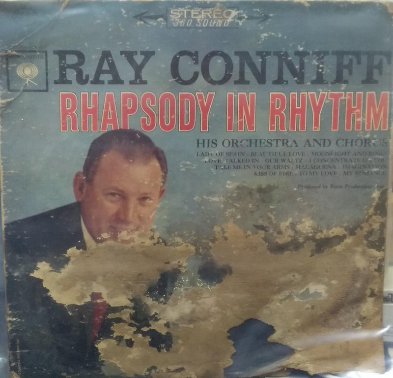 "Ray Conniff Rhapsody In Rhythm" — LP vinyl record cover