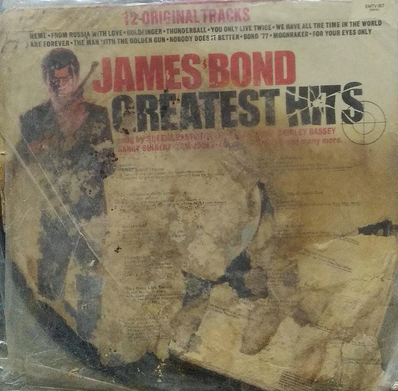 "James Bond Greatest Hits" — LP vinyl record cover