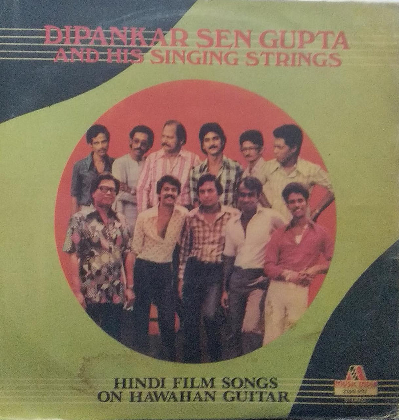 "Hindi Film Songs On Hawaiian Guitar Dipankar Sen Gupta" — Bollywood LP vinyl record cover