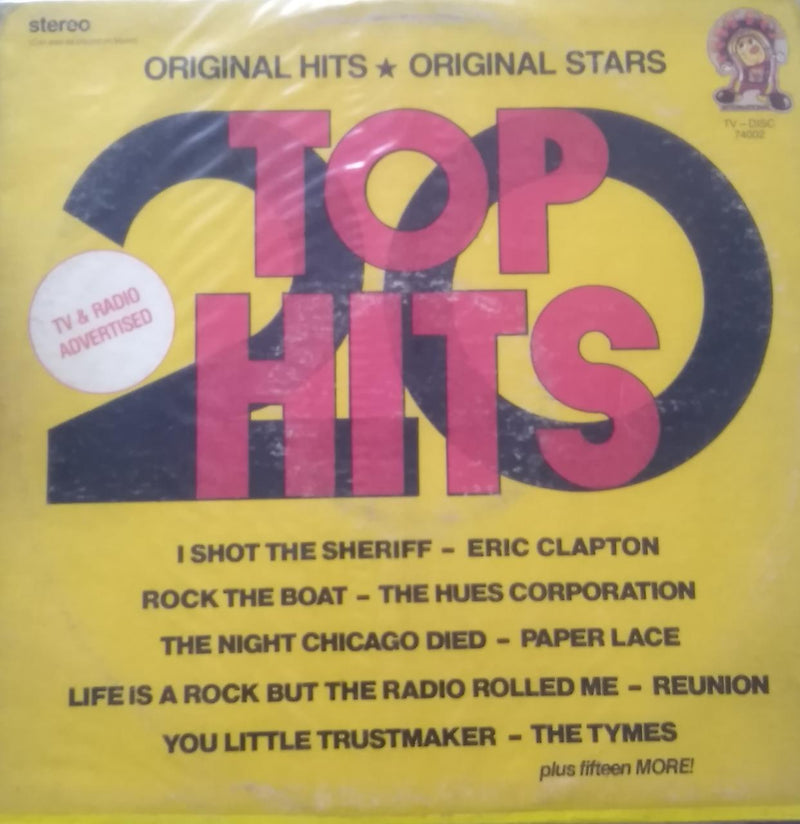 "Top 20 Hits" — Bollywood LP vinyl record cover