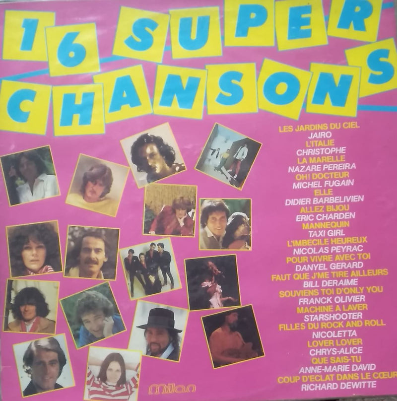 "16 Super Chansons" — LP vinyl record cover