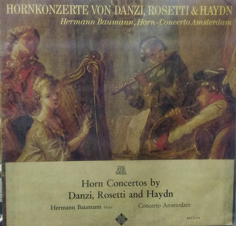 "Hornkonzerte Von Danzi, Rosetti & Haydn" — LP vinyl record cover