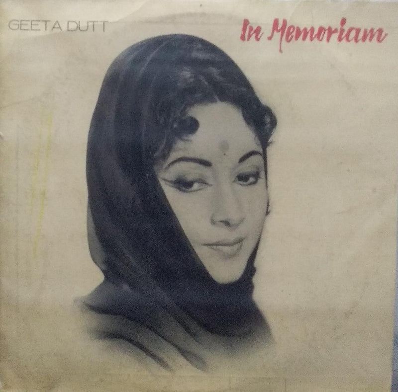 "Geeta Dutt In Memoriam" — LP vinyl record cover