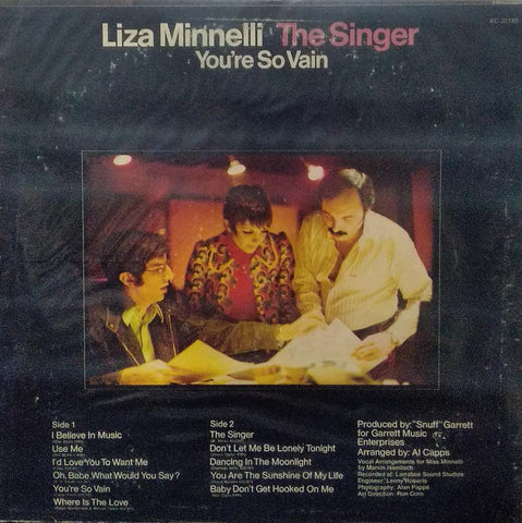 "LIZA MINNELLI THE SINGER" English vinyl LP