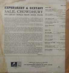 "EXPERIMENT & ECSTASY SALIL CHOWDHURY" English vinyl LP