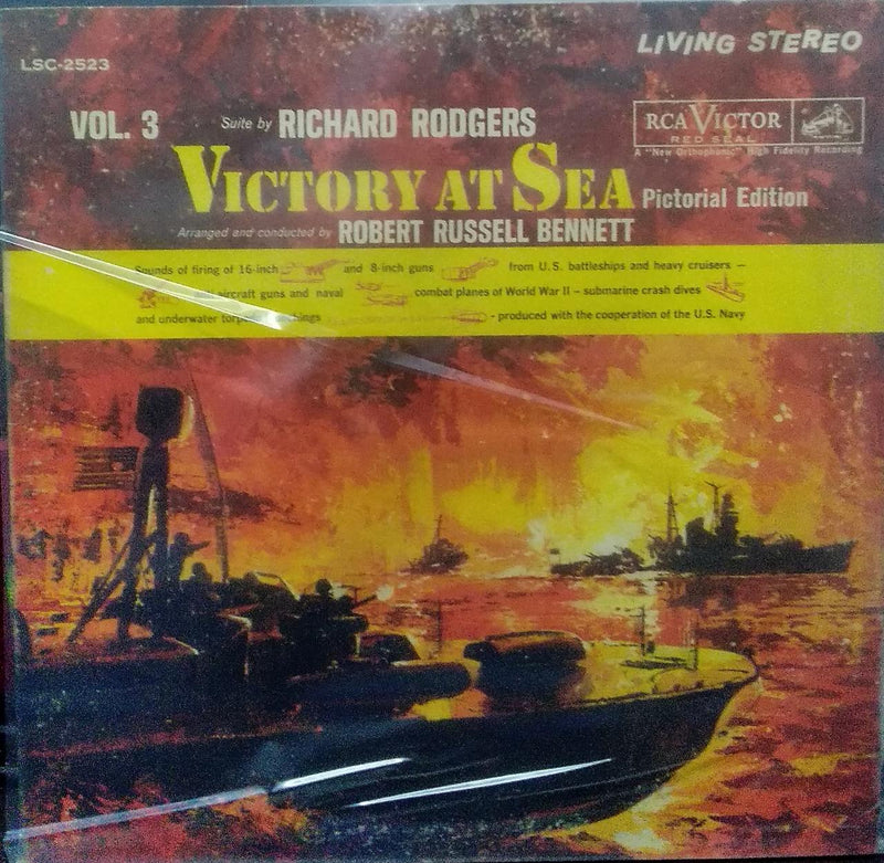 "Victory At Sea,Volume 3 Robert Russell Bennett Cond.The Victory At Sea Orch" — LP vinyl record cover