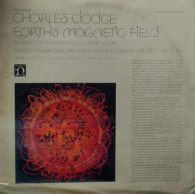 "Earth'S Magnetic Field Charles Dodge" — LP vinyl record cover