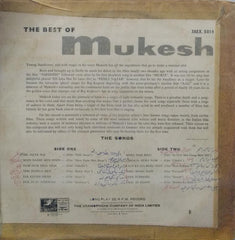 "THE BEST OF MUKESH" Hindustani vinyl LP