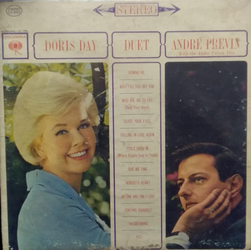 "Doris Day And Andre Previn With The Andre Previn Trio" — LP vinyl record cover