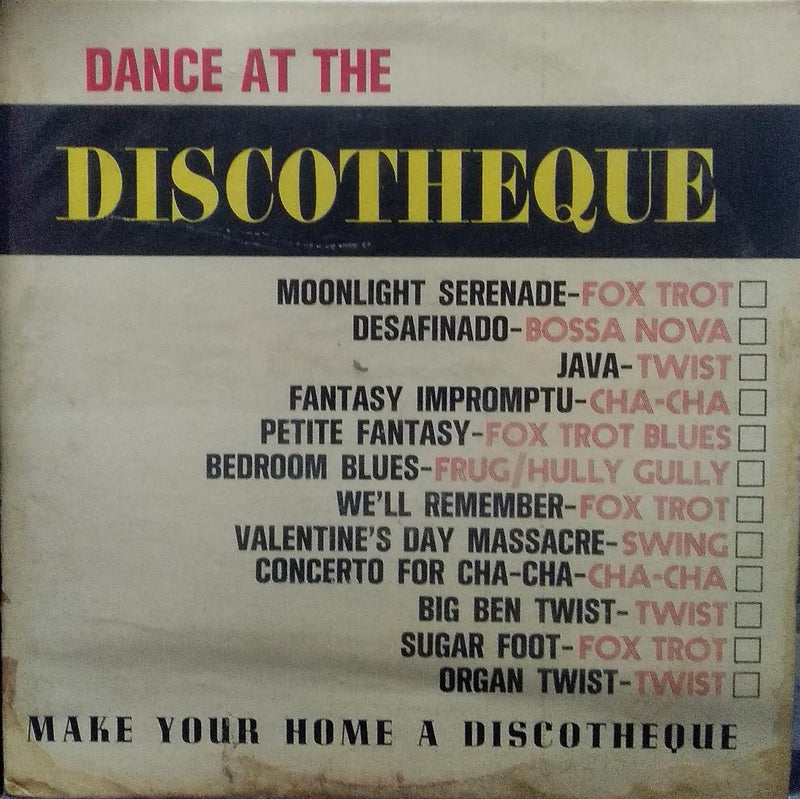 "Dance At The Discotheque" — disco LP vinyl record cover