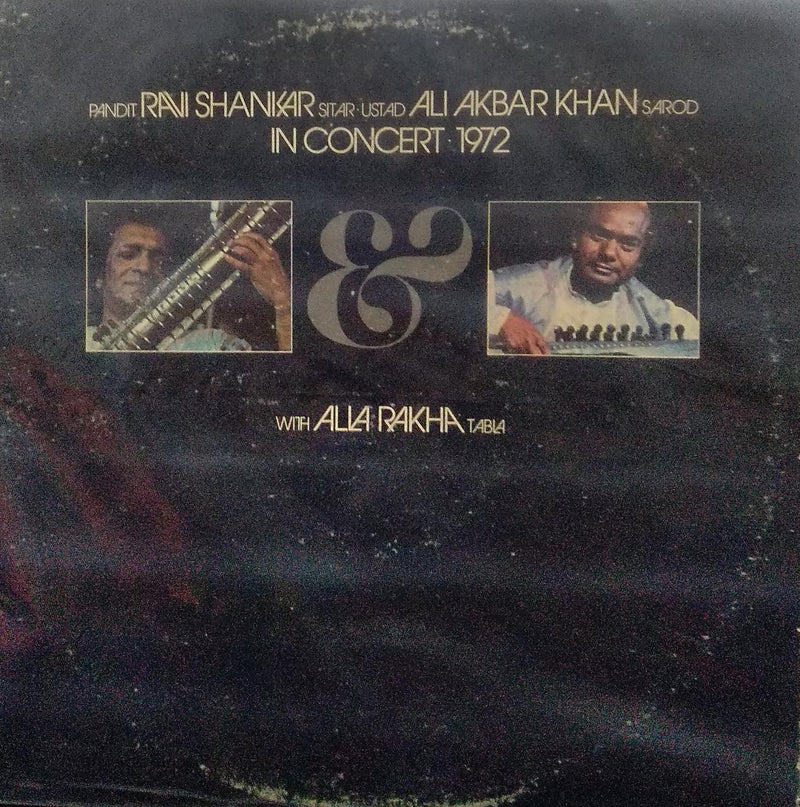 "Ravi Shankar & Ali Akbar Khan In Concerto 1972" — 1972 Bollywood LP vinyl record cover