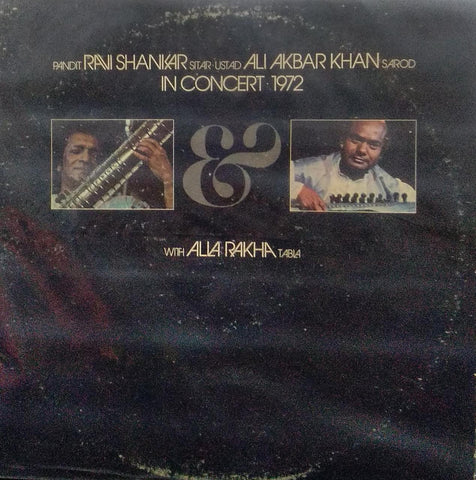 "RAVI SHANKAR & ALI AKBAR KHAN IN CONCERTO 1972" Hindi vinyl LP