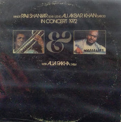 "RAVI SHANKAR & ALI AKBAR KHAN IN CONCERTO 1972" Hindi vinyl LP