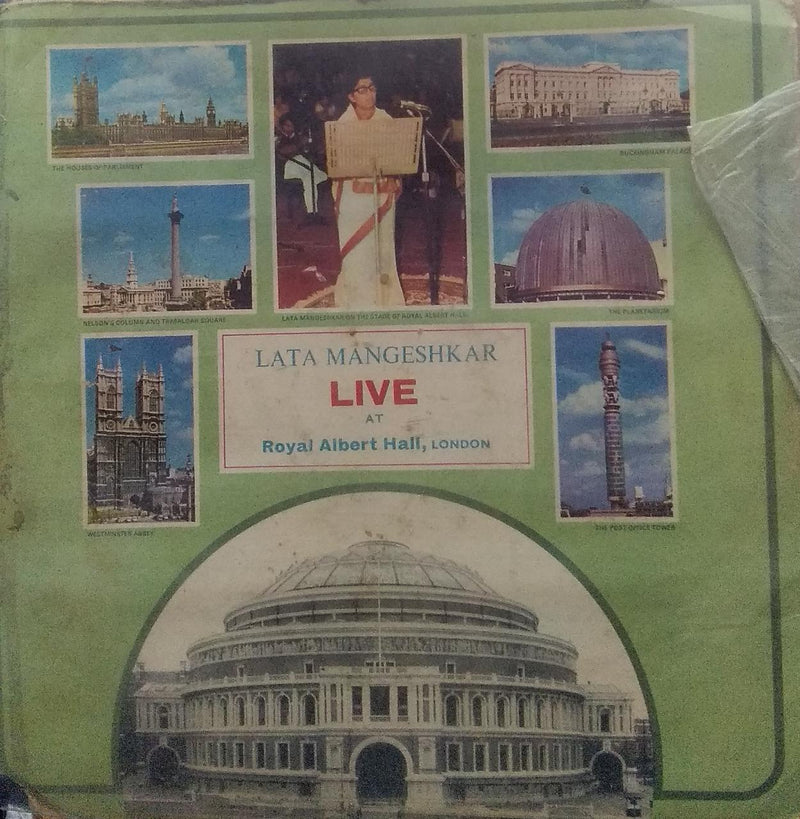 "Lata Mangeshkar Live At Royal Albert Hall,London" — Bollywood LP vinyl record cover