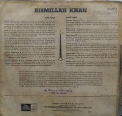 "BISMILLAH KHAN" Hindi vinyl LP